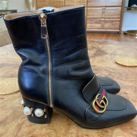 gucci pearl boots